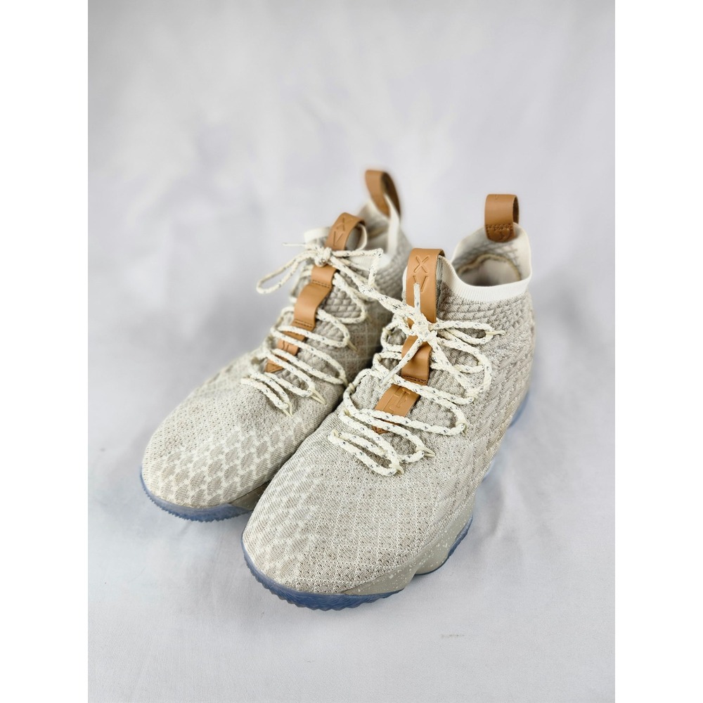 Nike Size 11 Men's LeBron 15 Ghost Basketball Shoes Vachetta Tan BattleKnit